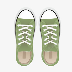 浅绿秋鞋矢量图素材
