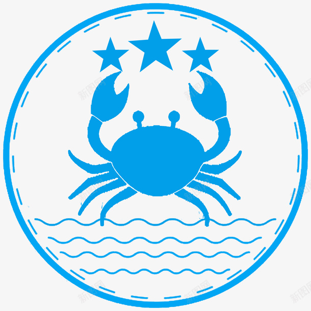 螃蟹图创意3200X3200psd免抠素材_88icon https://88icon.com 标签设计 海鲜 蓝色 螃蟹 食物