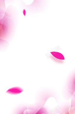粉色花瓣飘飞梦幻烟雾蔓天亮光圆的广告背景背景