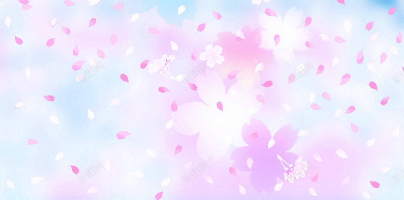 卡通H5背景jpg设计背景_88icon https://88icon.com 卡通 卡通素材 手绘 浪漫 童趣 粉色 花朵 花瓣 蓝色