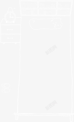 床枕头素描素材