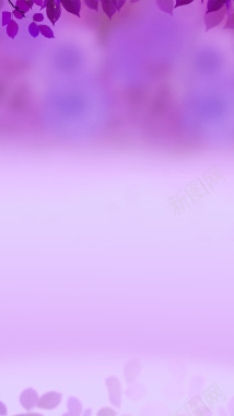 紫色树叶落叶H5背景背景