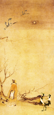 中国风水墨复古展板背景背景