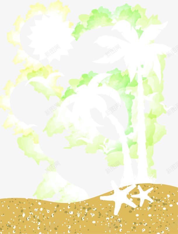 夏日椰子树剪影背景装饰png免抠素材_88icon https://88icon.com 剪影 夏日 扁平化 椰子树 沙滩 背景装饰