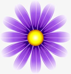 创意花卉图案紫色合成效果素材