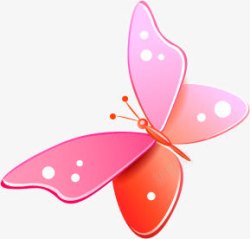 粉色卡通甜美蝴蝶素材