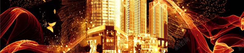 黑色大气旺铺火爆招商海报psd设计背景_88icon https://88icon.com 商业 地产 大气 招商 旺铺招租 楼盘 火爆招商 金色建筑 黑金