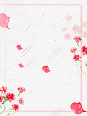 粉色花瓣夏季促销海报背景背景