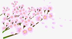 唯美春天粉色花朵素材