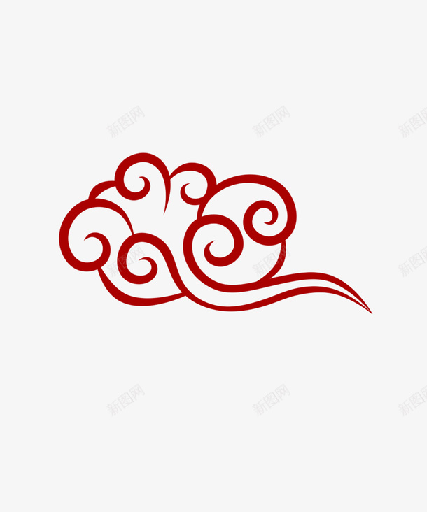 祥云中式祥云红色祥云复古元素中国风png免抠素材_88icon https://88icon.com 一朵祥云 中国风 中式祥云 复古元素 祥云 红色祥云