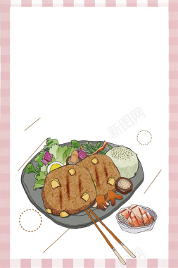 传统美食美味盖浇饭背景