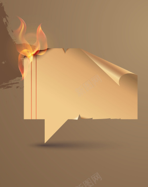 燃烧的复古文本海报封面背景背景