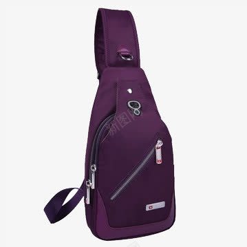 紫色胸包png免抠素材_88icon https://88icon.com 产品实物 时尚包 紫色单肩包