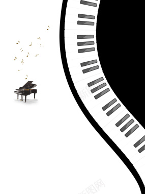 钢琴音乐创意海报背景