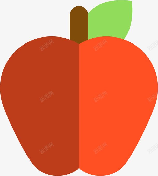 苹果png免抠素材_88icon https://88icon.com 卡通 矢量图案 矢量苹果 红苹果