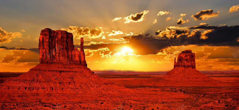 沙漠夕阳背景图背景