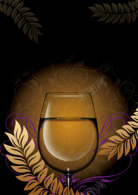 花纹纹理酒杯美食海报背景背景