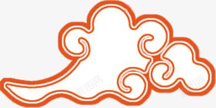 橙色祥云装饰背景png免抠素材_88icon https://88icon.com 橙色 祥云 背景 装饰