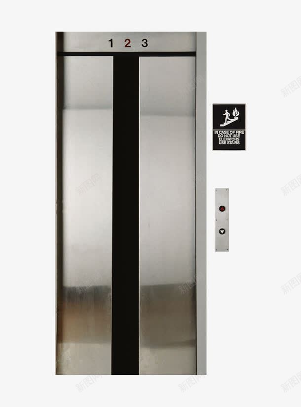 银白色电梯png免抠素材_88icon https://88icon.com 三层 建筑 电梯 银白