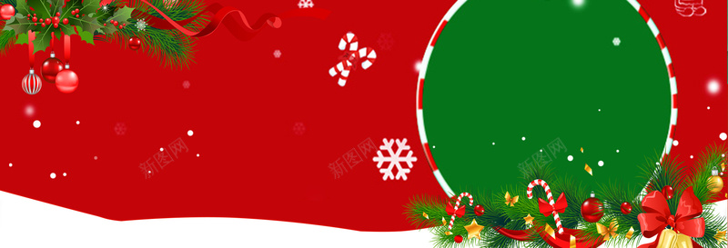 圣诞快乐简约圆圈红色礼盒雪花bannerpsd设计背景_88icon https://88icon.com 卡通 圆圈 圣诞快乐 大气 礼盒 简约 红色 雪花