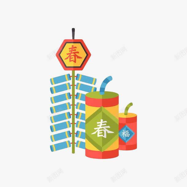 彩色爆竹png免抠素材_88icon https://88icon.com 年节 彩色 春 爆竹 鞭炮