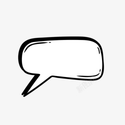 对话框漫画对话框简约对话框黑白会话框素材