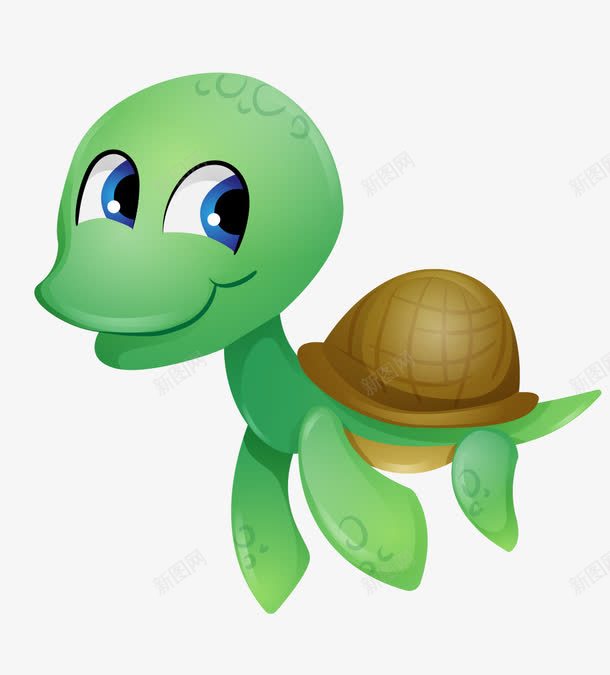 卡通手绘可爱绿色乌龟png免抠素材_88icon https://88icon.com 卡通的动物 可爱的乌龟 手绘的乌龟 绿色的乌龟