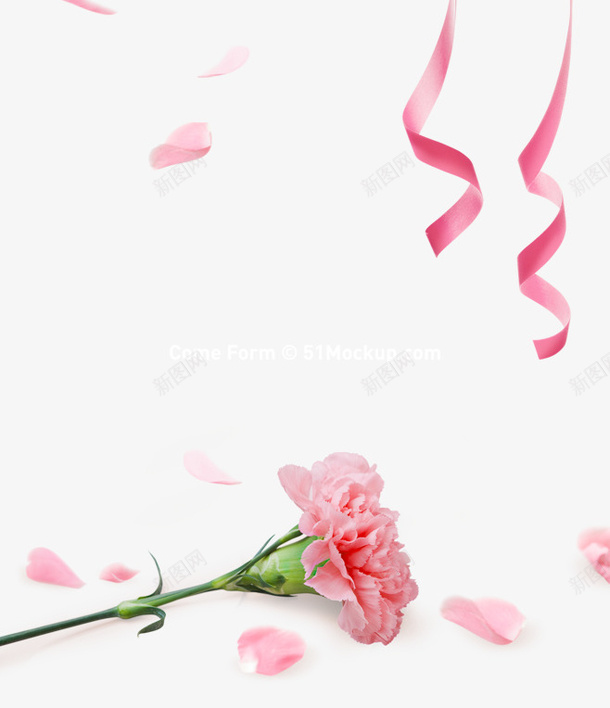 康乃馨丝带教师节感恩png免抠素材_88icon https://88icon.com 丝带 康乃馨 感恩 教师节