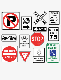 公路标识标志素材