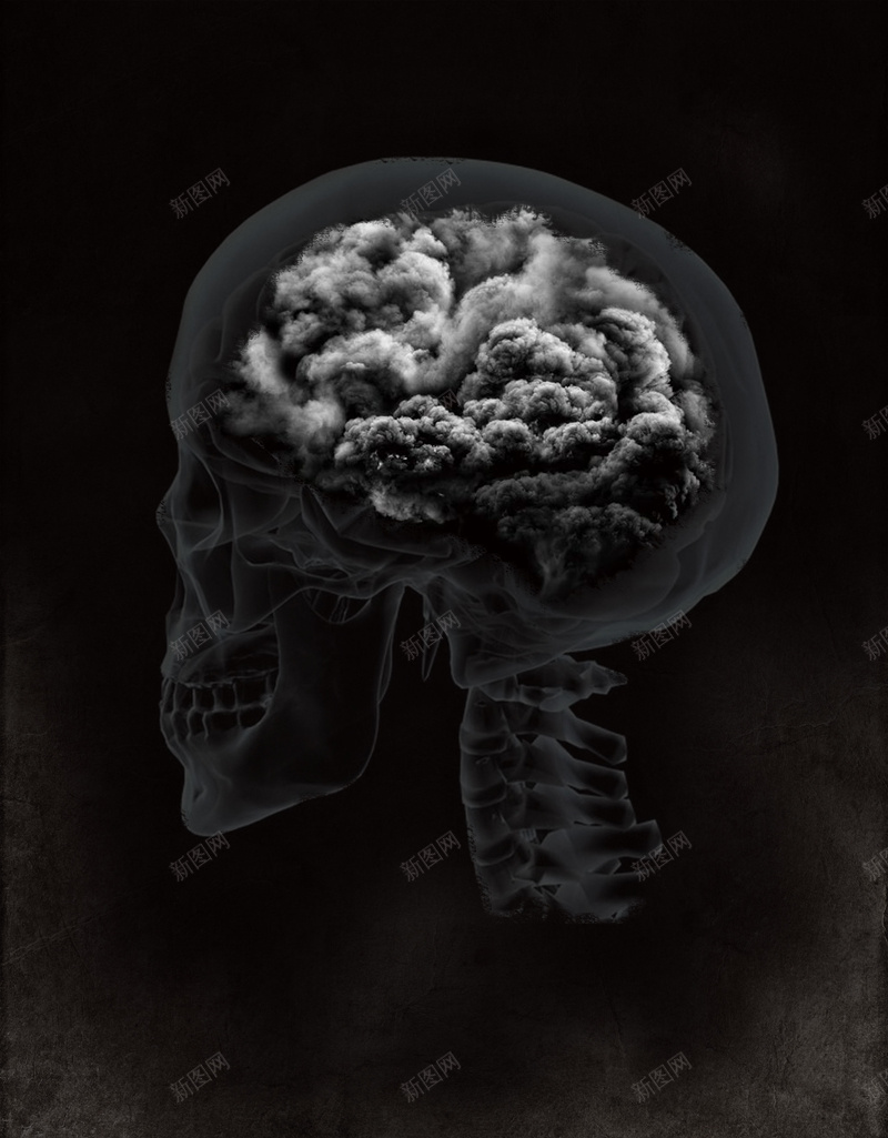 雾霾伤害大脑背景素材psd设计背景_88icon https://88icon.com 大脑 海报 矢量 背景 黑色 上海 五码 污染
