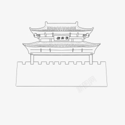 古城建筑免扣葭萌国古城建筑高清图片