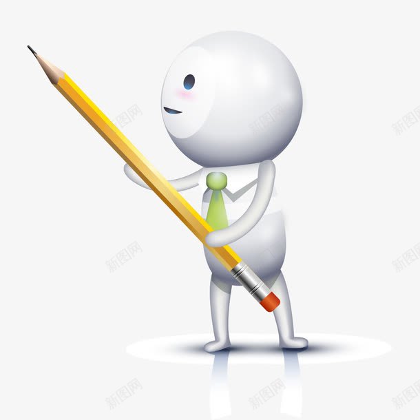 小白人拿铅笔图png免抠素材_88icon https://88icon.com 小白人拿铅笔图 白人 白色 铅笔