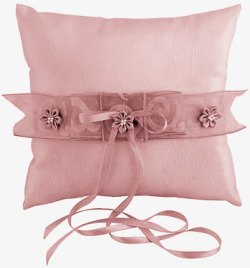 方枕粉色丝带抱枕方枕高清图片