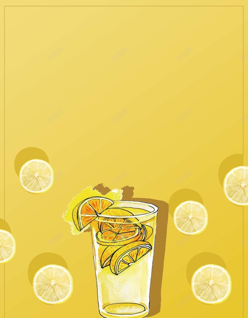 黄色简约柠檬饮品海报背景psd设计背景_88icon https://88icon.com juice lemon 夏日清新 柠檬水 字母 买二送一 饮品店促销海报 果汁店促销海报 黄色色调