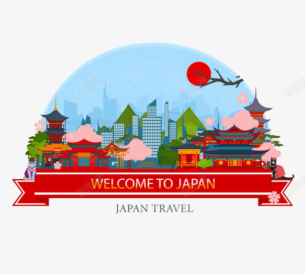 日本旅游地标手绘png免抠素材_88icon https://88icon.com 日本 日本地标手绘 日本旅游 日本旅游地标手绘