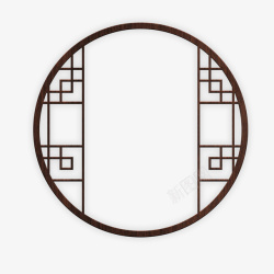 中国门框圆形门框国潮古风中国风高清图片