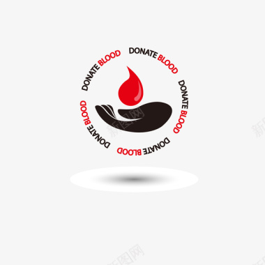 简约卡通献血宣传标识矢量图图标图标
