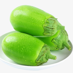 绿色色背景青色茄子蔬菜高清图片