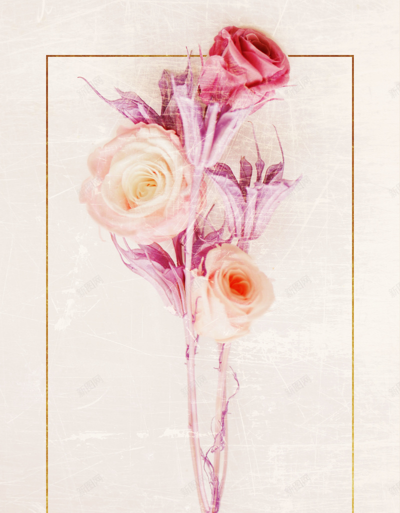 妇女节唯美手绘海报背景psd设计背景_88icon https://88icon.com 唯美 妇女节 手绘 水彩 海报 背景 艺术 花朵 质感
