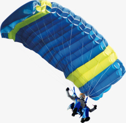 蓝色的降落伞素材