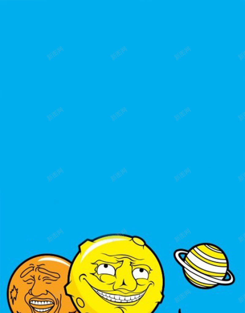 有趣卡通H5图jpg设计背景_88icon https://88icon.com 卡通 手绘 搞怪 有趣 有趣卡通H5素材 童趣 蓝色