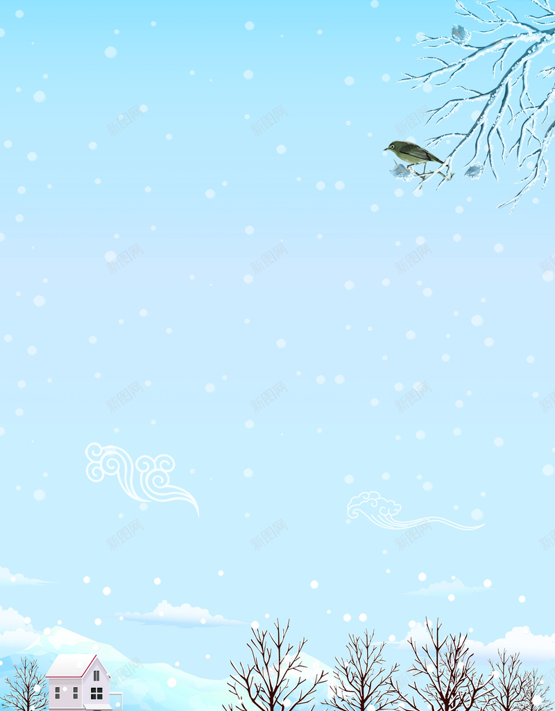 冬季插画传统二十四节气小雪海报背景psdpsd设计背景_88icon https://88icon.com psd 二十四节气 传统节气 小雪 房子 树 海报背景 简约 雪地 雪花