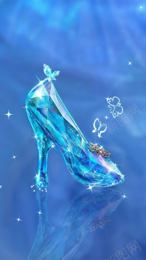 水晶的鞋子H5素材背景背景