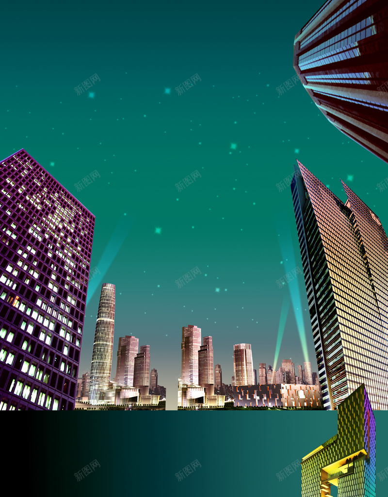 大气繁华城市绿色背景psd设计背景_88icon https://88icon.com 出租 办公楼 商业楼 地产 城市 大厦 大气 开盘 绿色 背景 销售 高楼