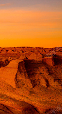 荒凉沙漠手机H5背景背景