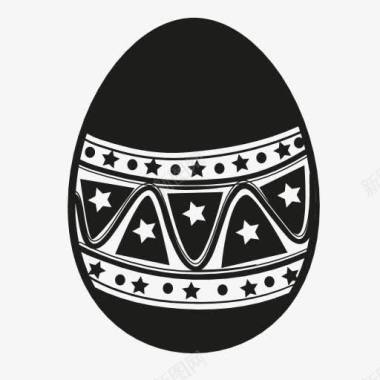 复活节彩蛋装饰图案复活节彩蛋图标图标