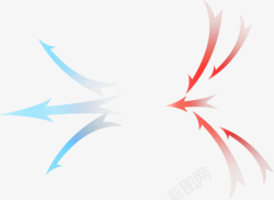 雪碧图标元素红色蓝色箭头透气高清图片