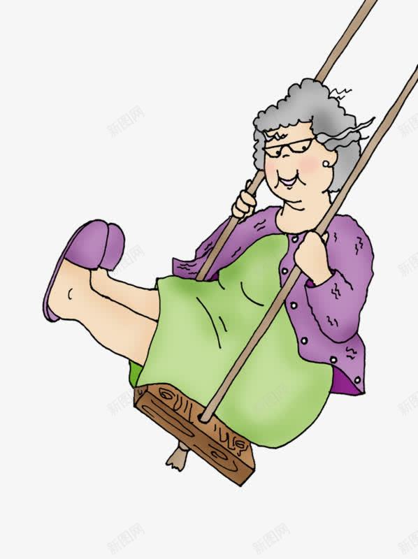 卡通荡秋千老奶奶png免抠素材_88icon https://88icon.com 卡通手绘 拖鞋 老奶奶 老婆婆卡通 荡秋千