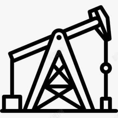 建筑印刷背景pumpjack图标图标