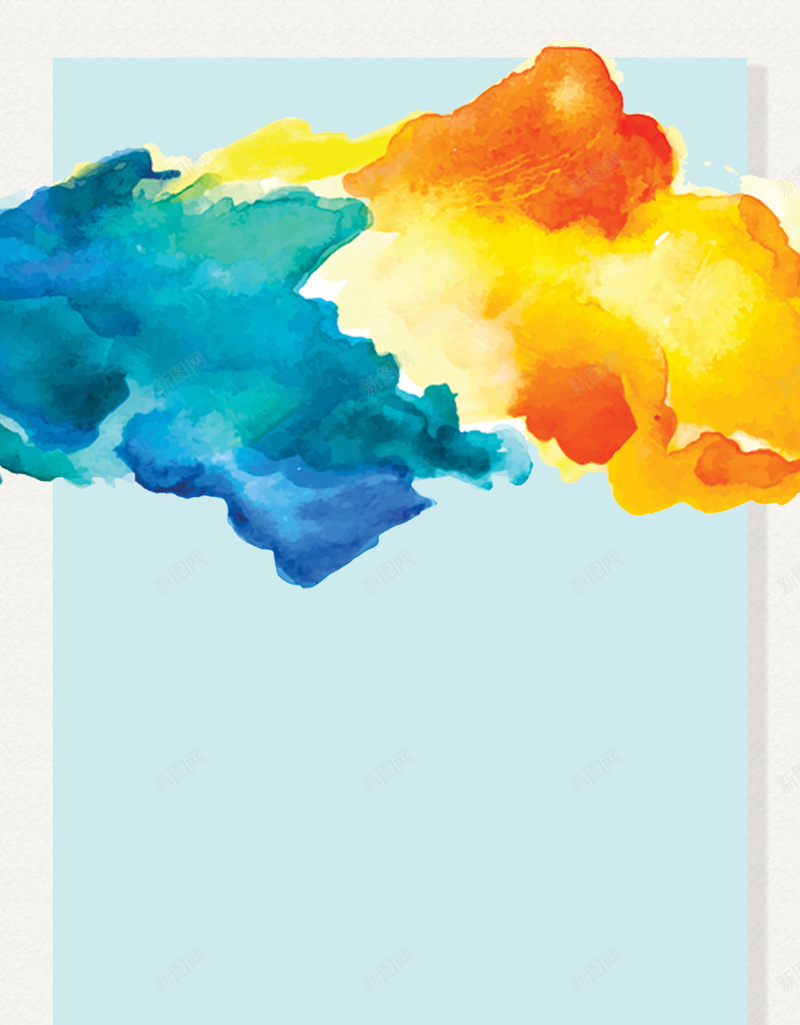 蓝色水墨风创意广告背景psd设计背景_88icon https://88icon.com 创意 墨迹 广告背景 水墨风 清新 美术 艺术 蓝色 蓝色墨迹 边框背景 风水广告 黄色墨迹